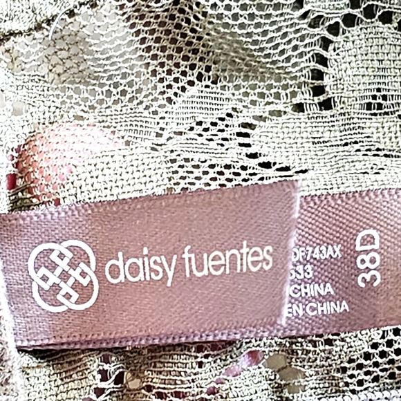 Daisy Fuentes Women's Lace Bra Size 38D Sage padded Underwire - Picture 6 of 6